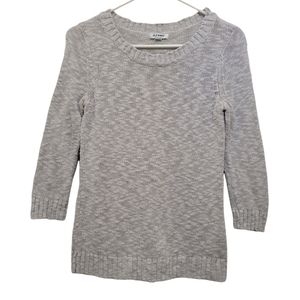 Old Navy Gray 3 Quarter Sleeve Sweater
